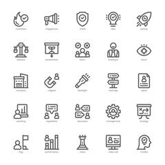 Coaching Icon pack for your website design, logo, app, and user interface. Coaching Icon outline design. Vector graphics illustration and editable stroke.