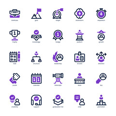 Coaching Icon pack for your website design, logo, app, and user interface. Coaching Icon mixed line and solid design. Vector graphics illustration and editable stroke.