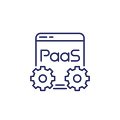 Paas line icon on white