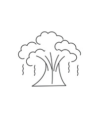 banyan tree icon, vector best line icon.