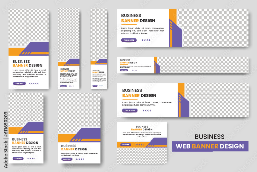 Canvas Prints abstract banner design web banner template set, cover header background for website design, social m