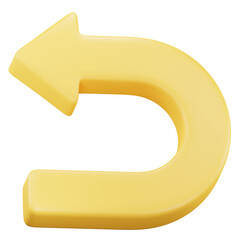 undo 3d icon illustration