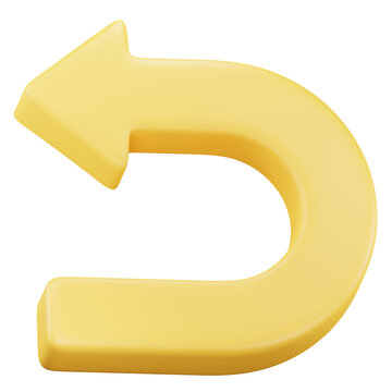 undo 3d icon illustration