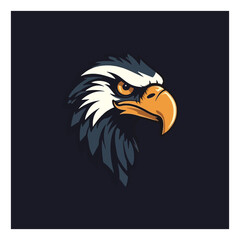 Eagle shaped mascot logo for a publishing company.