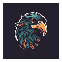 Eagle shaped mascot logo for a publishing company.