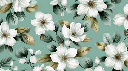 pattern with white flowers