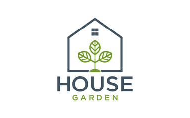 Tree and house  logo design
