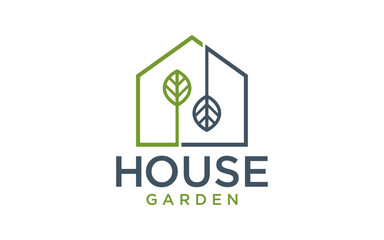 Tree and house  logo design