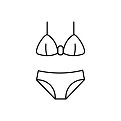 Bikini Vector Outline Vector Icon that can easily edit or modify

