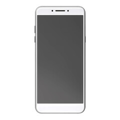 smartphone isolated on white background. Generative AI	
