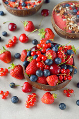 Mix of various garden berries