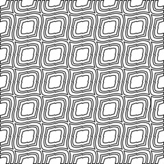 Stylish texture with figures from lines.
Abstract geometric black and white pattern for web page, textures, card, poster, fabric, textile. Monochrome graphic repeating design. 