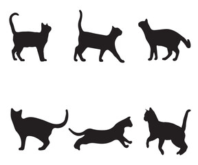 Silhouette cat vector eps 10