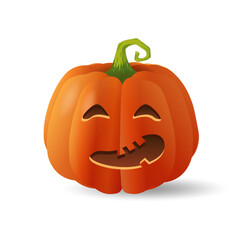 Halloween scary orange pumpkin Holiday cartoon concept