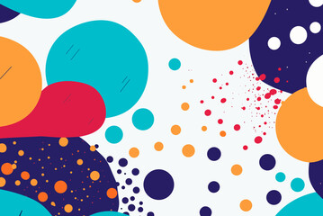Abstract background with colorful liquid shapes and spots. Vector Illustration.