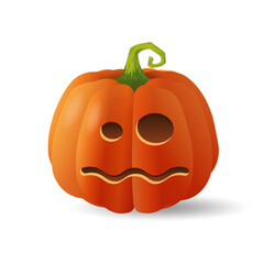 Halloween scary orange pumpkin Holiday cartoon concept