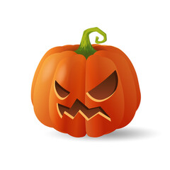 Halloween scary orange pumpkin Holiday cartoon concept