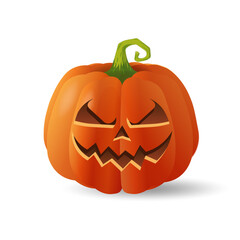 Halloween scary orange pumpkin Holiday cartoon concept