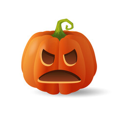 Halloween scary orange pumpkin Holiday cartoon concept