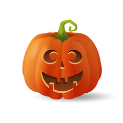 Halloween scary orange pumpkin Holiday cartoon concept