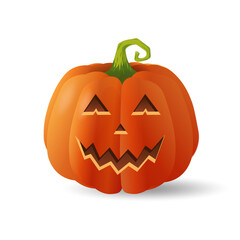 Halloween scary orange pumpkin Holiday cartoon concept