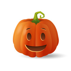 Halloween scary orange pumpkin Holiday cartoon concept