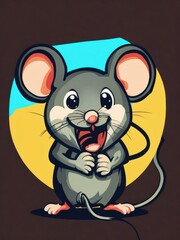 A drawing of a catoon mouse, volume five created with generative ai, ki