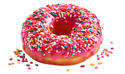 donut isolated on white HD transparent background PNG Stock Photographic Image