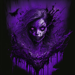 Female ghost, terrifying, horrifying, screaming.