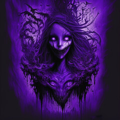 Female ghost, terrifying, horrifying, screaming.