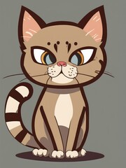 Obraz premium A drawing of a catoon cat, volume twelve created with generative ai, ki