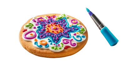 birthday cookie isolated on white HD transparent background PNG Stock Photographic Image