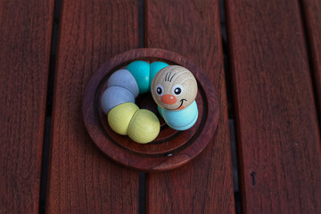 Spielzeug, Holzspielzeug, Wurm, Deko, Kinder