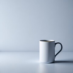 Obraz premium white cup of coffee mock up created with Generative AI technology