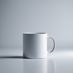 Obraz premium white cup of coffee mock up created with Generative AI technology