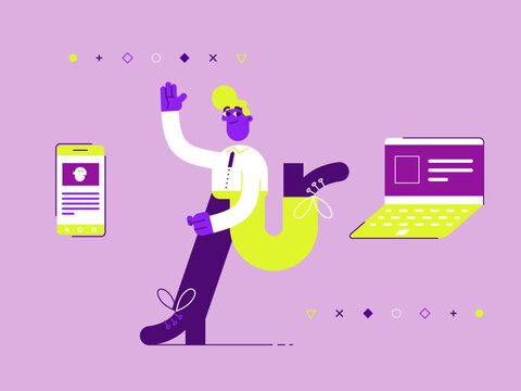 Abstract IT guy