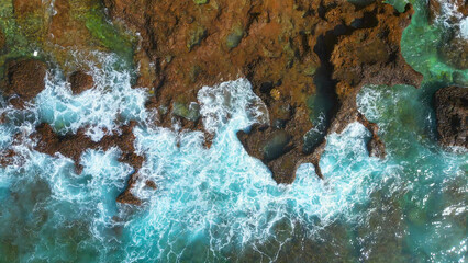 Aerial view of beautiful sea in Bali - Indonesia.	