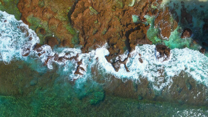 Aerial view of beautiful sea in Bali - Indonesia.	