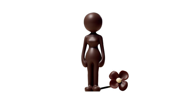 chocolate girl HD transparent background PNG Stock Photographic Image