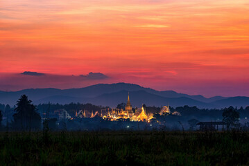 Ban Den Temple in Mae Tang district, Chiang Mai, Thailand.