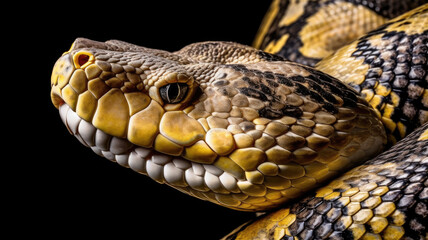 Obraz premium python in detailed view created with Generative AI technology