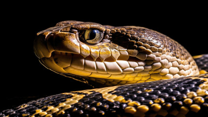 Obraz premium python in detailed view created with Generative AI technology