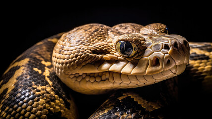 Fototapeta premium python in detailed view created with Generative AI technology