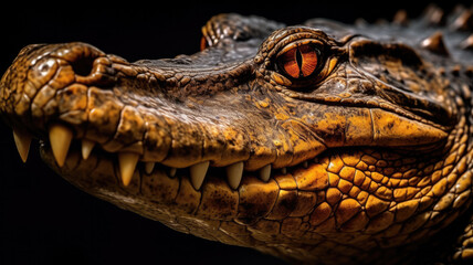 Obraz premium crocodile in detailed view created with Generative AI technology
