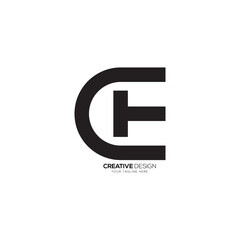 Letter CE stylish modern unique monogram logo design. CE logo. EC logo