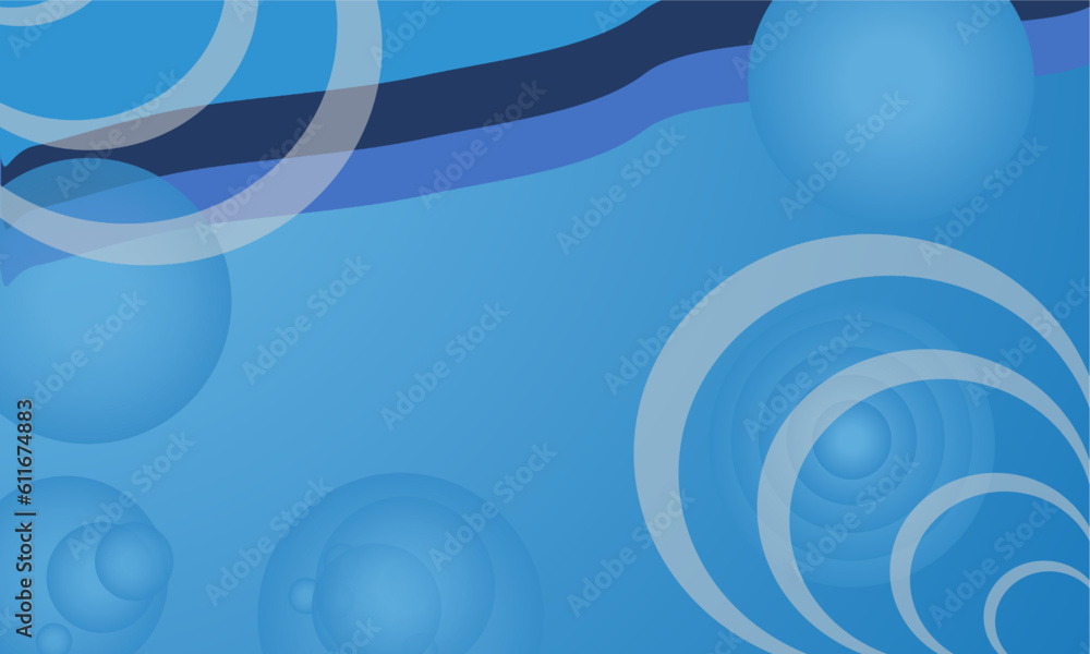 Wall mural modern abstract blue wave background dynamic textured geometric element design can be used for banne