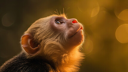 Capuchin monkey created with Generative AI technology