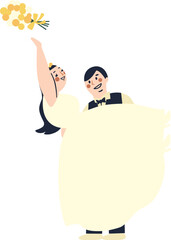 結婚式のブーケトス