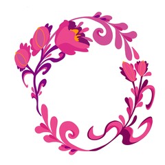 abstract floral frame