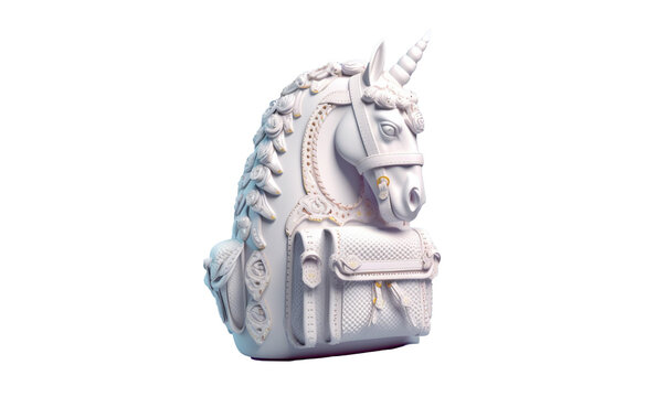 Unicorn bag isolated on white HD transparent background PNG Stock Photographic Image